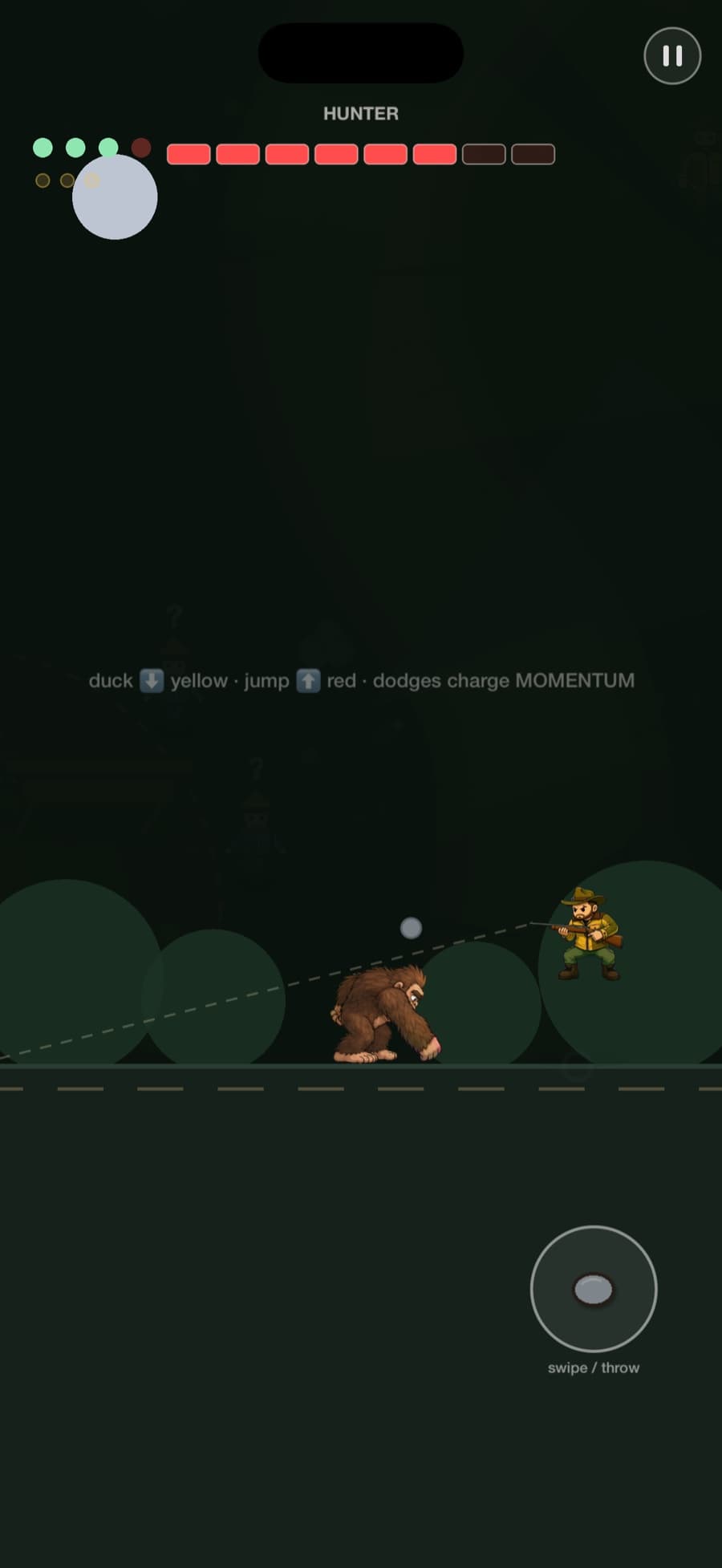 Bigfoot Legend hunter showdown with Bigfoot fighting his way back to the woods.